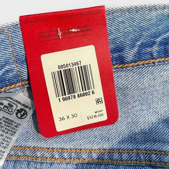 Levis Premium 501 150th Straight Leg Jeans Original Fit Patchwork Mens 36x30 - Picture 11 of 12